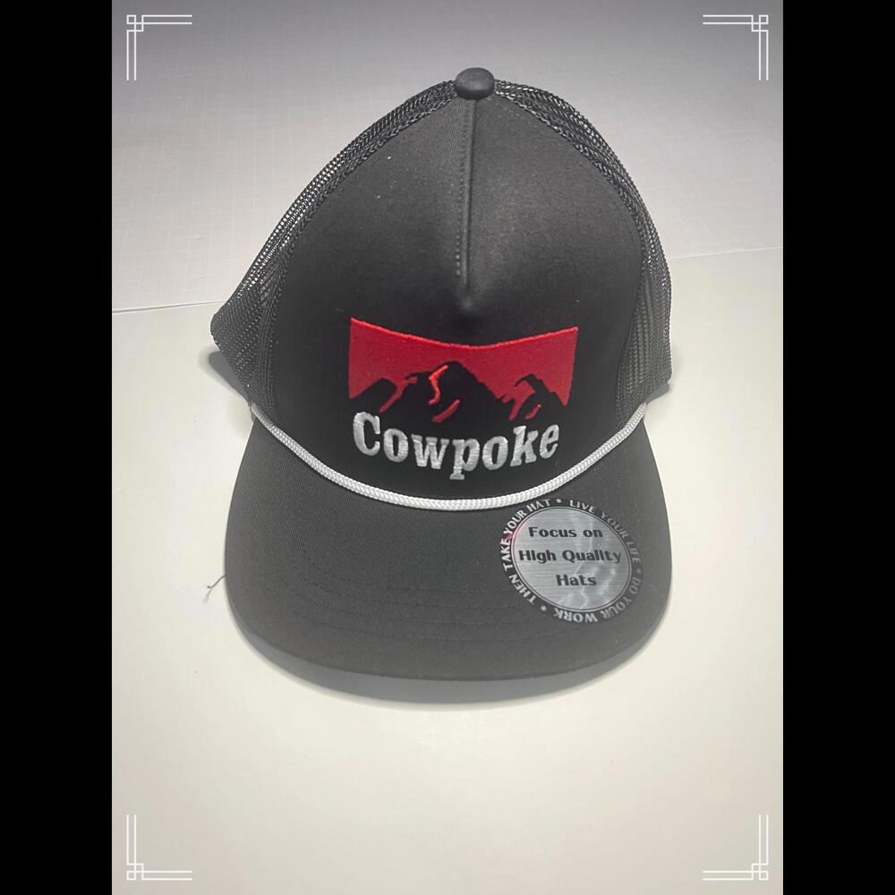 Cowpoke Black Trucker Hat